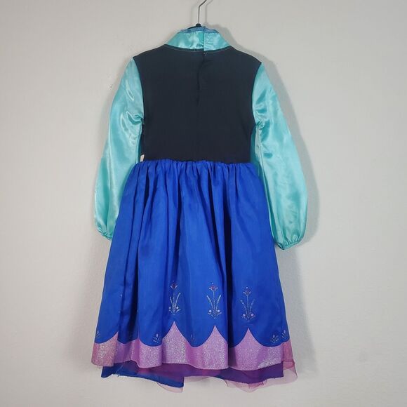 Disney Frozen Elsa Girls Costume Dress 4 Multicolor Princess Glitter Pretend - Picture 8 of 11